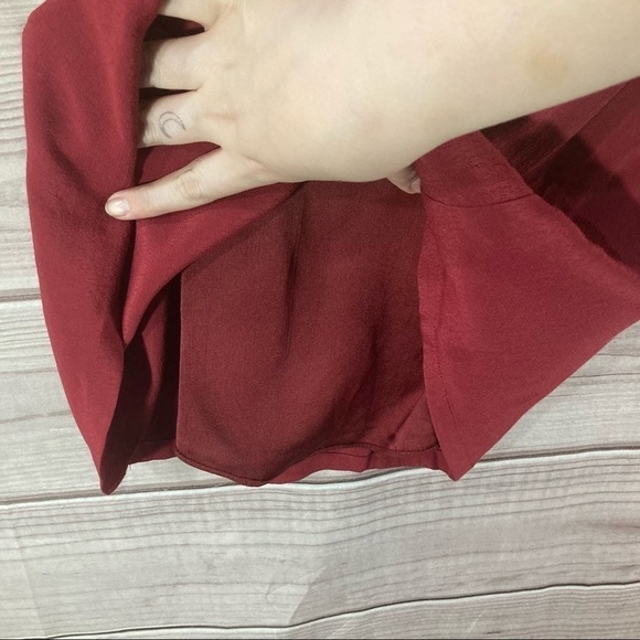 LOVERS + Friends Wine Primrose Off Shoulder Dress - Picture 9 of 15